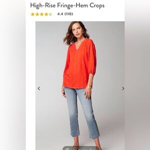 J.Jill High-Rise Straight-Leg Crop size 12 regular -surrey wash.